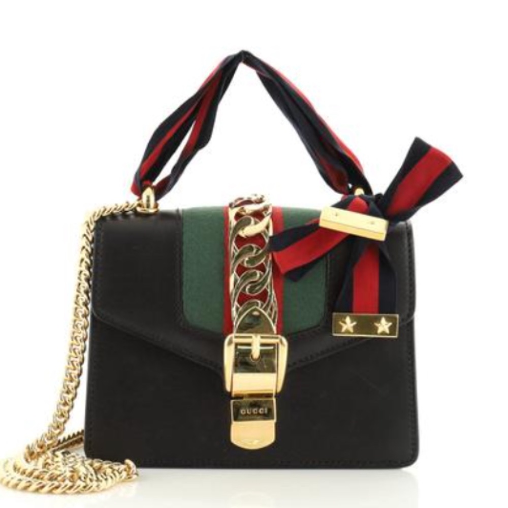 Sylvie leather mini chain bag - Picture 3 of 6